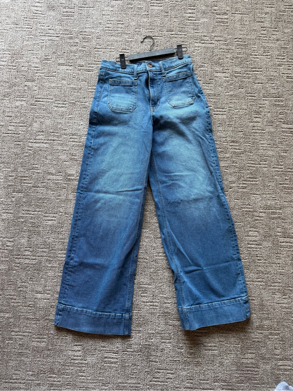 Wide-Leg Blue Women's Jeans